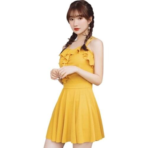 Swimwear Bathing Suit Womens One-piece Hot Springs 2020 New Style Korea INS Wind Belly Covering Slimming Graceful Fairy Style