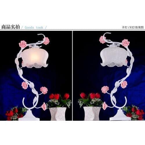 Lamps rustic flowers lamp bedroom bedside lamp study light living room lights t8116