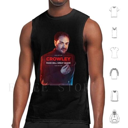 Make Hell Great Again Tank Tops Vest Hell Make Hell Great Again Crowley Supernatural Make America Great Again
