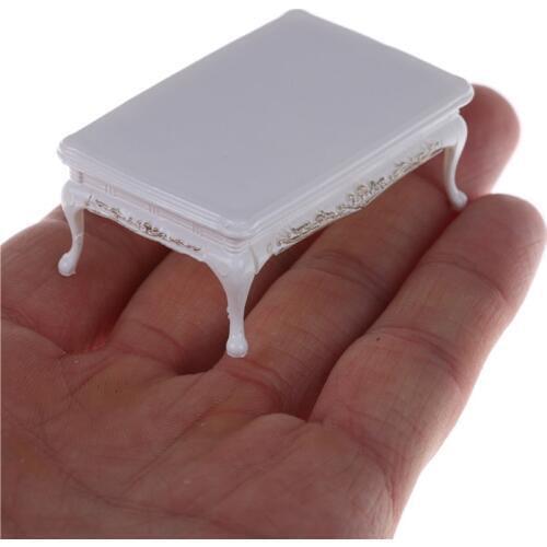DIY Miniature Furniture coffee tea Dining Tables For Mini Doll House Miniatures Furniture Toys white Gifts For Children Adult