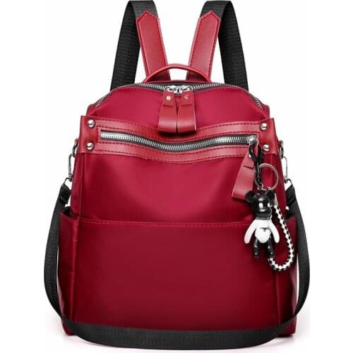 Fashion Women Backpack High Quality Waterproof Nylon School Backpacks Multifunction Shoulder Bag Mochila School Bags For Girls