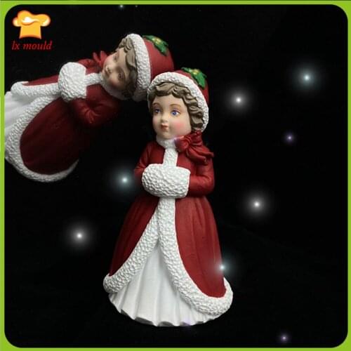 New Christmas Princess Silicone Mold Baking Chocolate Cake Mould Jelly Candle Plaster Resin Tools