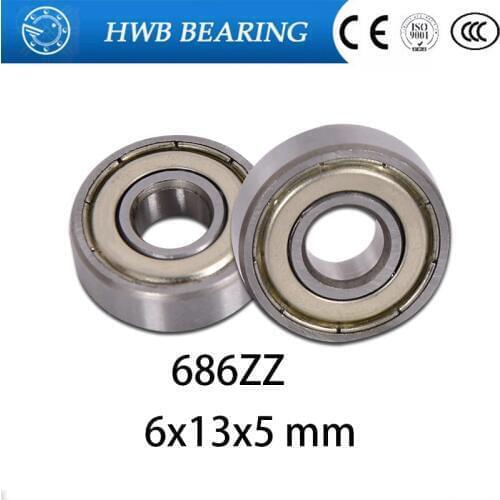 10pcs Skate Board Bearing 686ZZ 686-2Z 686-Z 6x13x5 Mm 2015 New Coming Shoe Bearing ABEC3