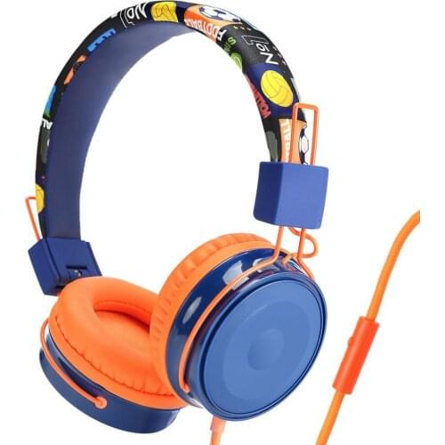 Adjustable Headphones Foldable ABS Wired Over Ear Headset for Kids Children