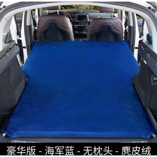 Luxurious Suede Flat Without Pillow SUV Trunk Rear Travel Bed Sleeping Universal Air Cushion Bed Outdoor Camping Mattress