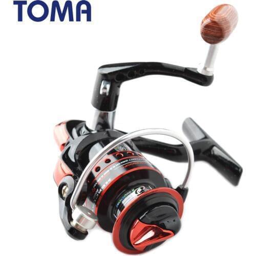 TOMA Carp Fishing Reel Wheels 9+1BB CNC Machined Aluminum Spool 5.2:1 Metal Spinning Reel 1000 2000 Series Fishing Tackle