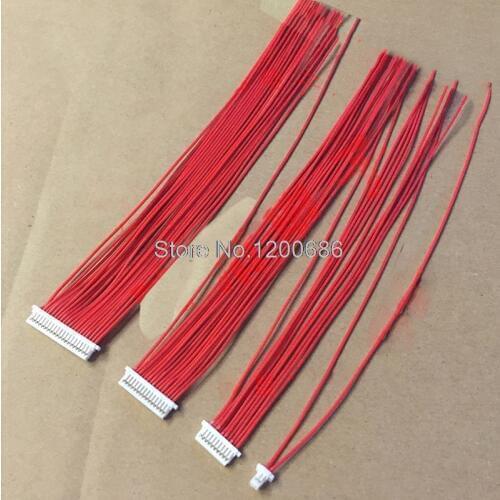 SH1.0 8Pin Male Plug Connector With Wire Cable 10 Sets Mini Micro Sh 1.0 Jst 8-Pin Connector Plug Male With 100Mm Cable