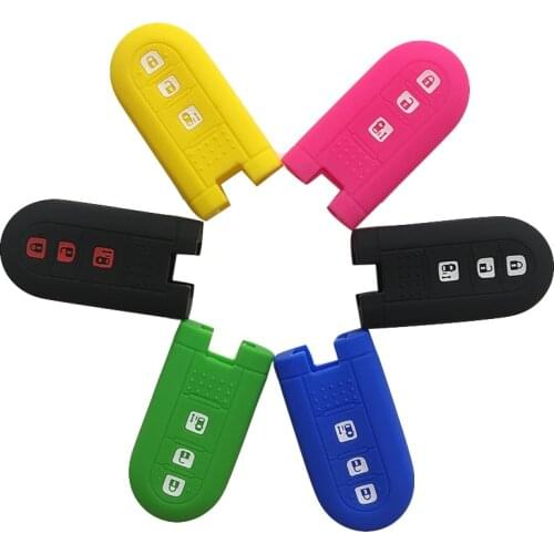 Silica Gel Case Car Key Cover for Toyota Tank Passo Roomie Silicone Key Cover Cap for Daihatsu Canvas Tanto Move Key Holder Fob