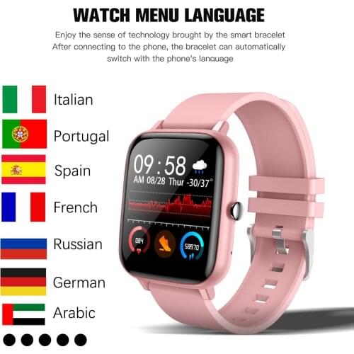 P6 Women Smart Watch 1.4inch Full Touch Screen Watch Fitness Bracelet Heart Rate Blood Pressure Monitor PK amazfit gts Smartwatc