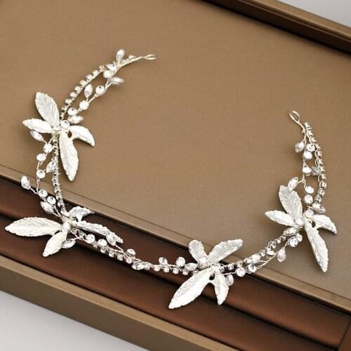 Rhinestone Crystal Headbands Bridal Hair Accessories Women Crystal Headbands Wedding Bride Tiaras Hairband Head Jewelry