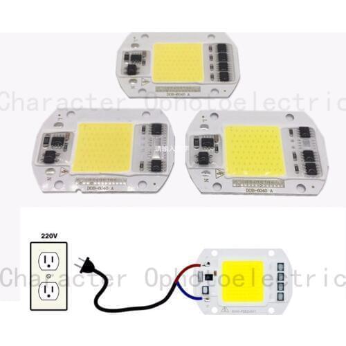LED COB Lamp Chip 20W 30W 50W 220V/110V Input Smart IC Driver Fit For DIY LED Floodlight Spotlight Cold White Warm White