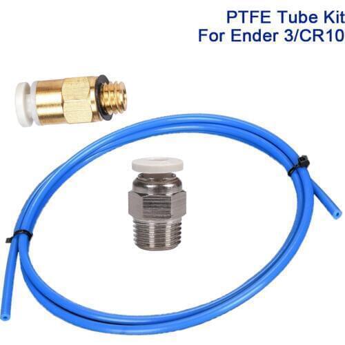 Bowden PTFE Tubing 1M PC4-01 Pneumatic Connector Quick Fitting Push Connect M6 M10 ender 3 CR10 3D Printer Parts Teflonto Tube