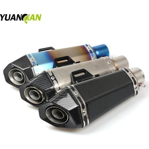 Universal 36- 51mm Motorcycle Modified Exhaust Scooter Muffler Exhaust For Kawasaki Z1000 2015-2016 Ninja ZX6R/636 2009-2012