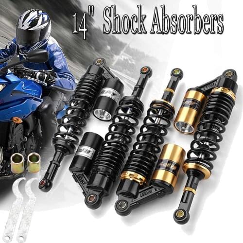 2pcs Universal Motorcycle Motorbike 360mm 14" Rear Air Shock Absorbers Suspension For Honda/Yamaha/Suzuki Scooter ATV Quad