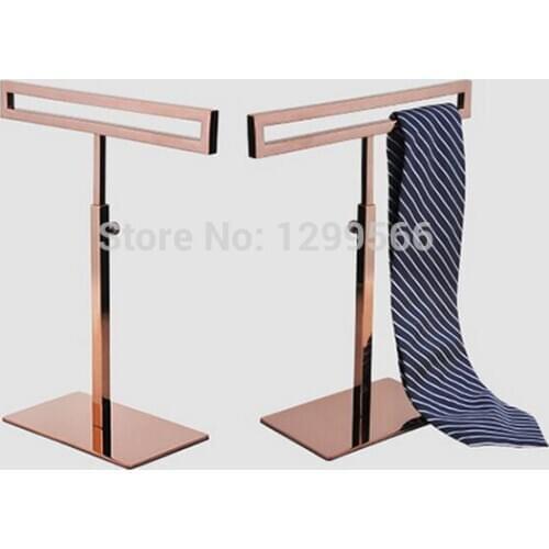5pcs Free shipping high quality stainless steel Necktie display rack Wraps Shawl Scarf purse handbag display stand holder rack