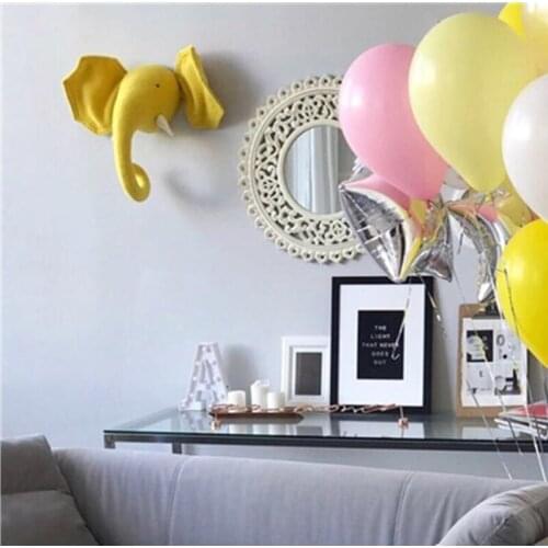 Zebra Giraffe Swan Elephant Animal Head wall-hanging stuffed animals Bedroom Decor Felt Artwork Wall Hanging Photo Props