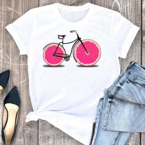 Women Clothes Orange Funny New Cute Ladies Cartoon Fashion Short Sleeve Summer Print Tshirt Female Tee Top Graphic T-shirt