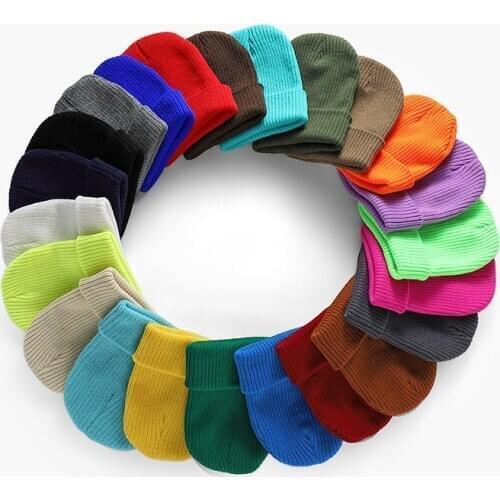 Winter Beanies Women Solid Color Warm Knitted Cap Female Men Hat Fashion Unisex Girl Autumn Casual Soft skullies Slouchy Cap
