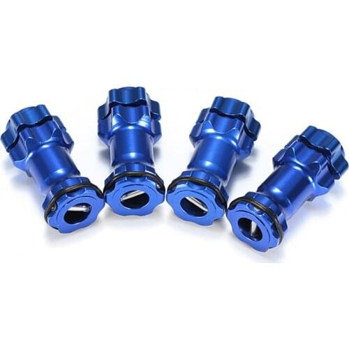1/8 Aluminum Alloy 17mm Wheel Hexagonal Hub Adapter Extension 30mm RC Car Parts Blue