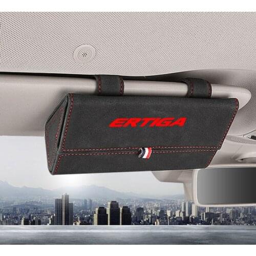 1pc Auto Accessories for Suzuki Ertiga Flocking Auto Sunglasses Case Holder Organizer Car Glasses Box Storage Holder