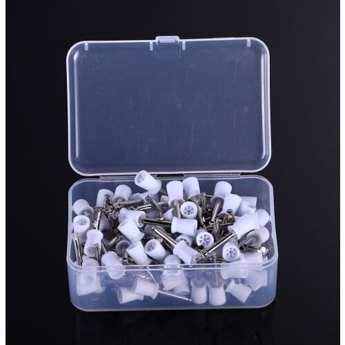 100pcs/box Dental Polishing Cup Latch Type Rubber Tooth Polish Polishing Brush Prophy Cup for Low Speed Handpiece Oral hygiene