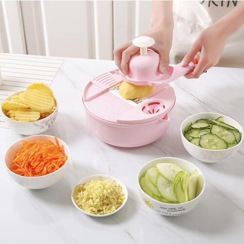 12 Piece Kitchen Accessories Multi-function Cutter Potato Grater Egg White Separator Lemon Slicer Creative Kitchen Appliances