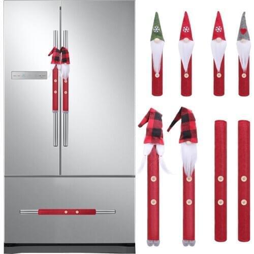 2020 Christmas Decoration Refrigerator Microwave Oven Glove Faceless Rudolph Set Furniture Decoration No Gift Box Cn(origin)