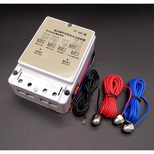 380V 20A Water Automatic Level Controller Electronic Water Liquid Level Detection Sensor Water Pump Controller