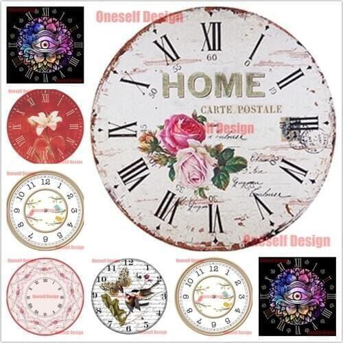 2020 new flower 5d diamond painting and clock diy diamond mosaic sale and clock 5d diamond embroidery full square mosaic diamond