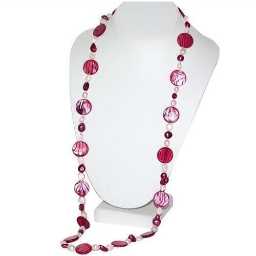 Amazing Pearl Jewellery,100cm Long Multicolor Shell 100% Real Natural Freshwater Pearl Necklace,Fashion Women Birthday Gift