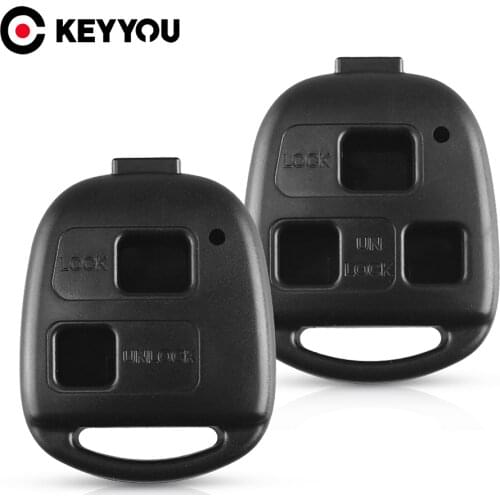 KEYYOU Remote Car Key Shell For Toyota Corolla Land Cruiser YARIS CAMRY RAV4 For Lexus RX300 ES300 2/3 Buttons Fob Key Case logo