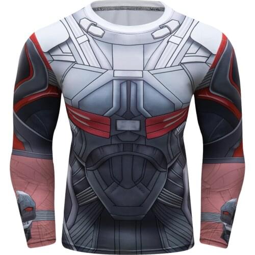 Digital Printing Tops Male Rash Guard MMA Sportswear Tracksuit Bicycle Long Sleeve T-Shirts For Men