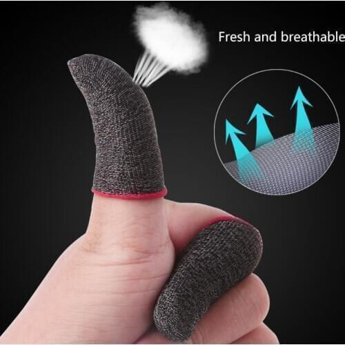 L1 R1 Breathable Mobile Game Controller Finger Sleeve Touch Trigger for PUBG Mobile Rules of Survival Gatillos