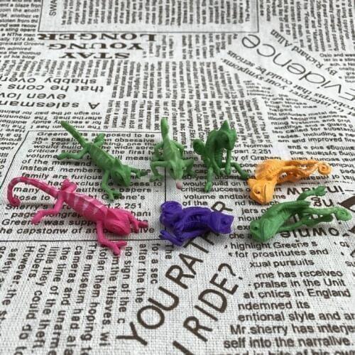 Simulation Scene Model Scene Decoration Chameleon lizard Toys figures 7pcs/set