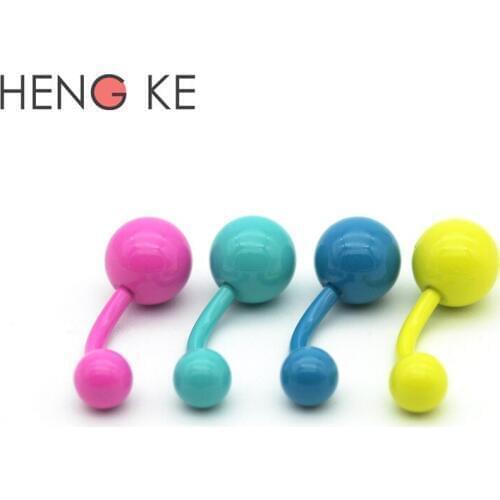 Candy Belly Button Rings Navel Piercing Bar 14G Fashion Body Piercing Jewelry Sexy Rock 316L Stainless Steel Dangle