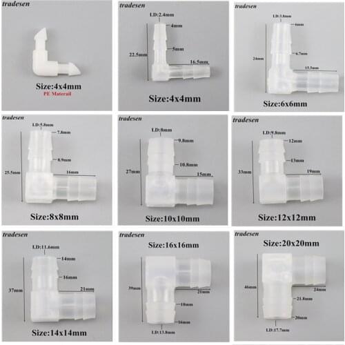 1pcs 90 Degree Hose Equal Reducing Elbow Connector L Type Plastic Pagoda Elbow Joint Garden Irrigation Air Pump Pipe Connectors