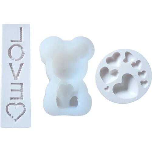 Heart-shaped Bear Multi-purpose Cake Mold For Baking Heart Mould Mousse Dessert Bakeware Wedding Valentines Day Pastry Decor