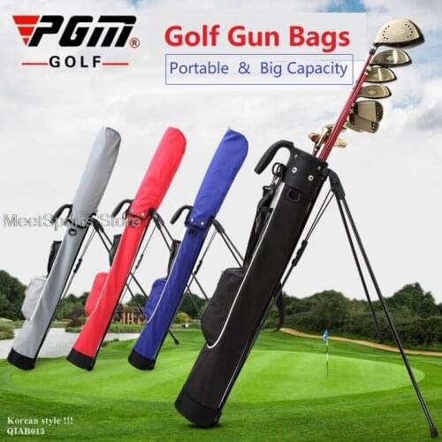 Pgm Upgraded 9 Golf Clubs Bag Waterproof Ultralight Portable Golf Sports Carry Pack Large Capacity With Bracket Gun Rack Bags