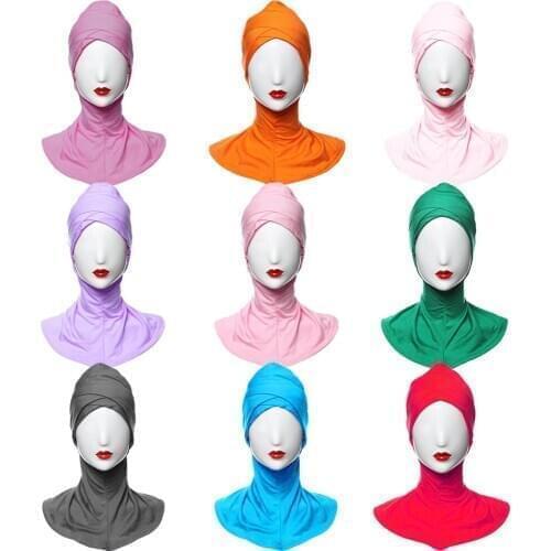 Fashion Women Scarf Hijabs Islamic Neck Cover Bonnet Full Cover Inner Hijab Cap Lady Muslim Headwear Bone Bonnet Muslim Hijab