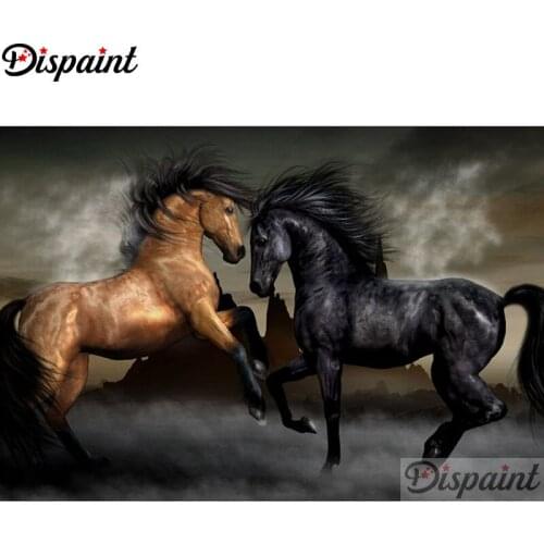 Dispaint Full Square/Round Drill 5D DIY Diamond Painting "Animal horse scenery"3D Embroidery Cross Stitch Home Decor Gift A17287