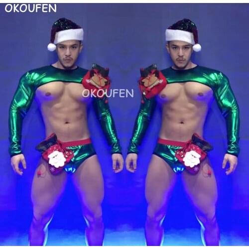 Nightclub men and women bar ds lead dancer group Suit Christmas and new year theme party DJ wear