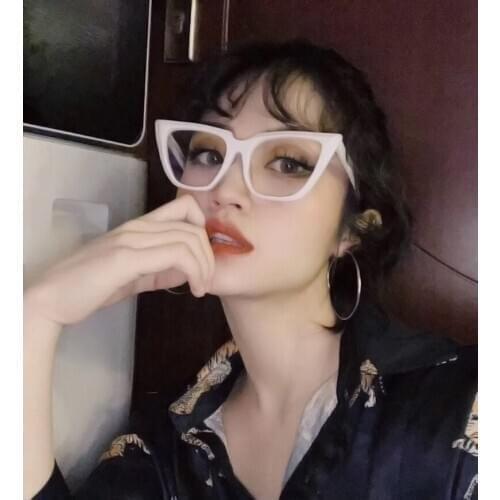 New Plastic Oversized Eyeglasses Anti-blue Light Square Transparent Optical Glasses Frames Computer Eyewear Women Men Oculous
