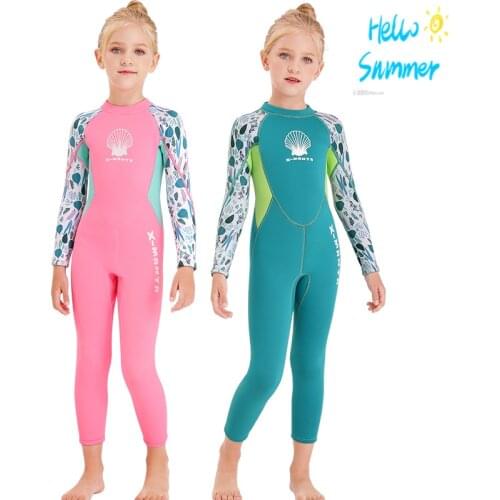 New Jellyfish Neoprene Wetsuit Children Diving Suits Swimwear Girls Long Sleeve Surfing Swimsuits For Girl Bathing Suit Wetsuits