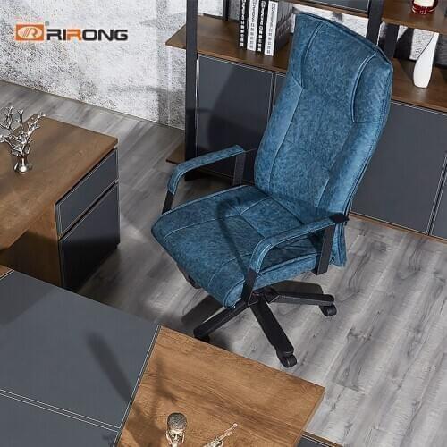 Antique Design Office Home Study Executive Swivel Recliner Manager Boss Movable Leather Chair