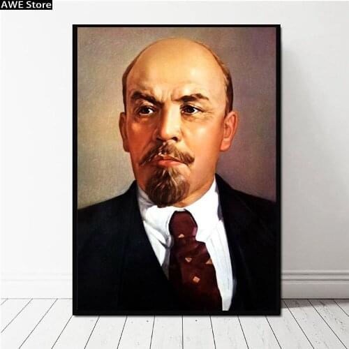 Leader Of the Great October Revolution Lenin Poster Paintings On Canvas Modern Art Decorative Wall Pictures Home Decoration