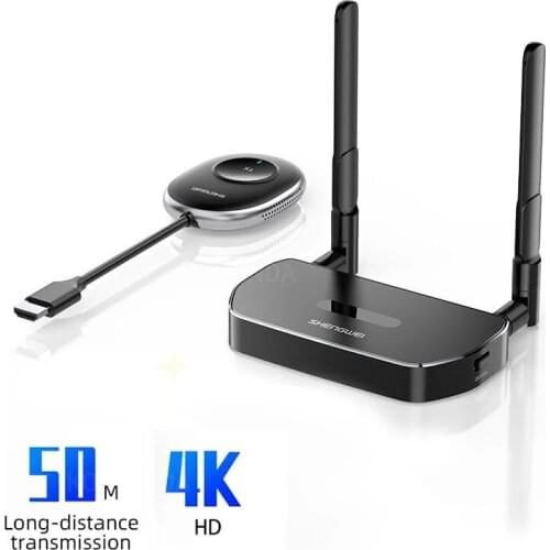 50M Wireless Transmission Transmitter Receiver HDMI Extender Screen Share Mirror Switch Phone Laptop PC To TV Monitor Multi To 1