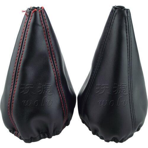 Gear shift stick shifter knob Dust-proof cover gearstick gaiter boot real leather for Great Wall hover HAVAL M1
