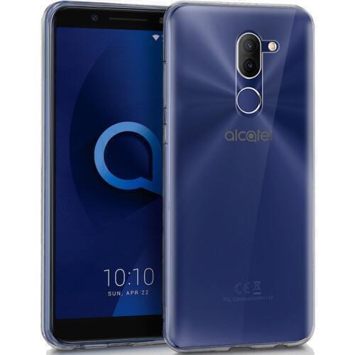 Silicone case Alcatel 3X (Transparent, soft, shockproof, dirt resistant)