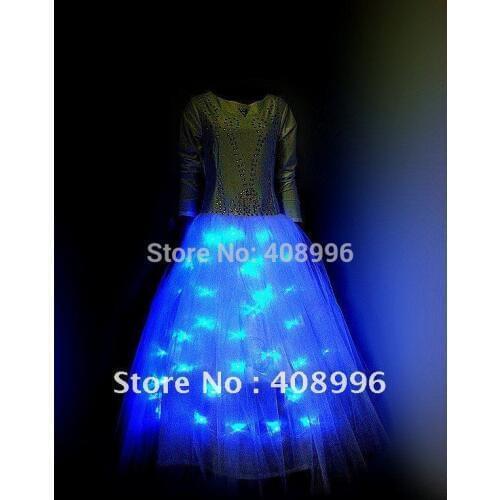 Ladys LED illuminated Ballet dress for party/performance/Dance dress/2012 dress/light up costumes
