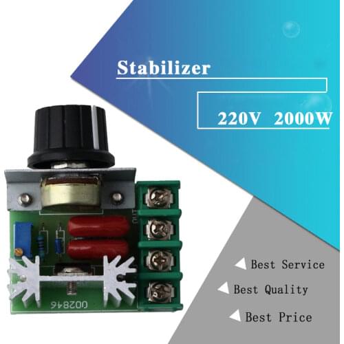 1pcs AC 220 V 2000 W SCR Voltage Regulator Dimming Dimmers Speed Thermostat Controller